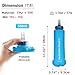 Azarxis TPU Soft Flask 250ml 500ml Collapsible Water Bottle Running Folding Gel Water Reservoir Handheld for Hydration Pack Hiking Cycling Climbing Jogging Trail Race (Blue - 500ml / 16.9oz - 2 Pack)