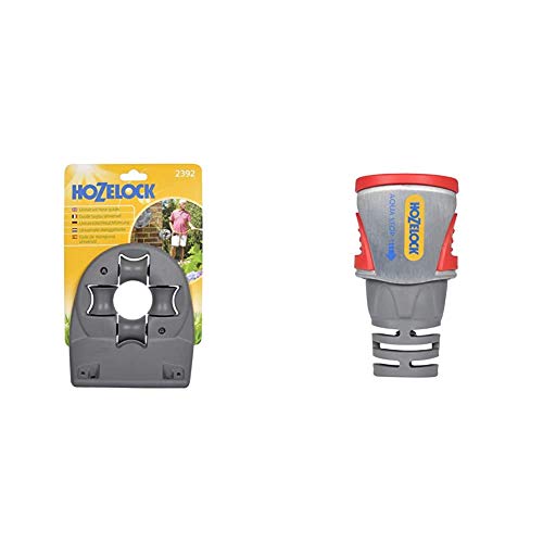 Hozelock Universal Hose Guide & Pro Metal AquaStop Connector (12.5mm & 15mm)