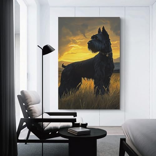 Lienzo de Schnauzer para decorar el salon y pasillo de casa 3