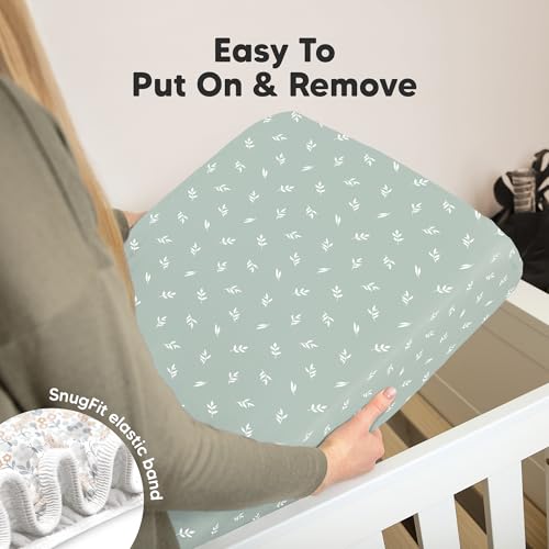 Image of KeaBabies 2-pk Organic Cotton Crib Sheets for Boys Girls 52x28 (Prairie) | Fitted Crib Mattress Sheet Neutral, Breathable Cover for Baby Bed Set, Toddler Mattress, Soft & Cute Prints