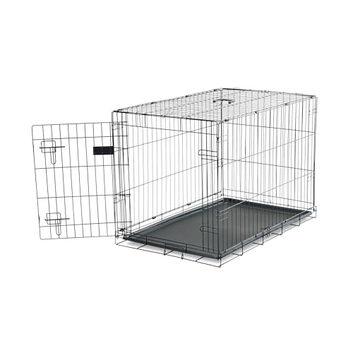 Carlson Pet Products Secure and Foldable Single Door Metal Dog Crate, Intermediate