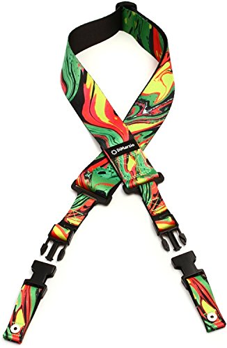 Dimarzio Dd2241 Steve Vai Nylon Cliplock Guitar Strap Green Universe W/Bonus Deluxe Ris Picks (X3) 663334046382 #TOP2