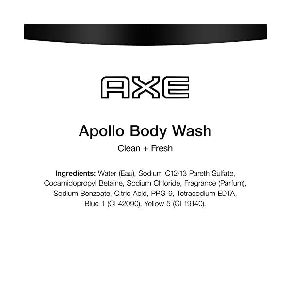 AXE Body Wash Apollo 4 Count for Long Lasting Freshness Sage & Cedarwood Men's Body Wash with Odor-Busting Prebiotics 16 oz