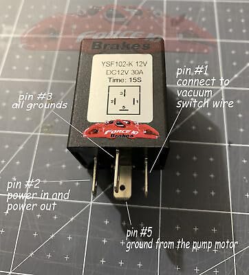 Generic Electric Brake Vacuum Pump Relay for Brake Booster Vacuum Pump, 28146R
