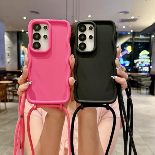 Coque silicone Galaxy S24 antichoc violette à cordon bandoulière