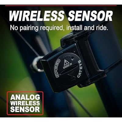 CATEYE Velo Wireless Bike Computer Analog Wireless Cyclocomputer, Speedometer & Odometer, Calorie Tracking, Zip-Tie Mount, Auto Start/Stop, Programmable Odometer, Easy Setup for All Bikes