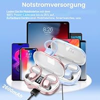 Bluetooth Kopfhörer Sport, 2026 Kopfhörer Kabellos Bluetooth 5.3, ENC Noise Cancelling Mic, 128Std, HiFi Stereo Tiefer Bass Wireless Earbud, IPX7 Wasserdicht in Ear Ohrhörer mit Ohrhaken, LED-Anzeige – Ansicht 6