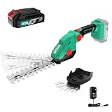 DCA Forbice Tagliaerba a Batteria 20V, Tagliasiepi e Tagliabordi 2 in 1
