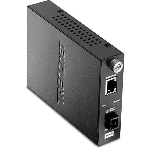 Image of TRENDnet Intelligent 1000Base-T to 1000Base-LX Dual Wavelength Single Mode SC Fiber Media Converter (10km /6.2miles) Fiber to Ethernet Converter, Fiber Port, RJ-45, Lifetime Protection, TFC-1000S10D3
