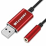 📱USB auf 3,5-mm-Klinken-Audioadapter - Der integrierte Chip unseres USB-Audioadapters verwendet eine exklusive, fortschrittliche Technologie, die das Tonsignal effizient dekodiert und einen vollen und delikaten Ton sowie eine hochgradig wiederhergestellte Klangqualität bietet, die ein geringes Rauschen und hohe Interferenzen gewährleistet Unterdrückung. Audiosignal: 16 Bit / 48 kHz.