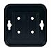 743-216 National Marker Sign Frame, Round Corners, Black, 4 Inches x 4 Inches