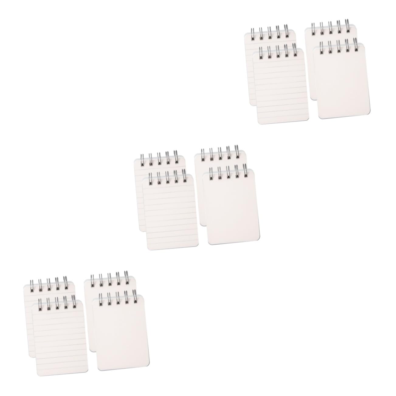 Uonlytech 3 Set Mini Taccuino Portatile Quaderno A Righe Universitarie Mini Quaderni Notebook E Riviste Foderato Blocco Note Compatto Per Ufficio Piccola Pad Di Memo Carta Bianca 4 Pezzi*3