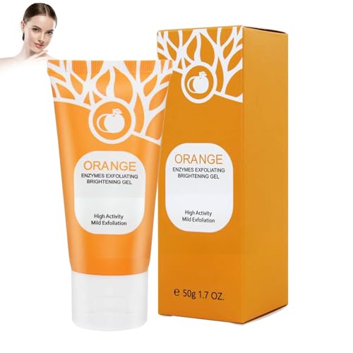 Wonsters Gel exfoliante natural de naranja de, gel exfoliante enzimático natural para una limpieza profunda y un cuidado hidratante del rostro y el cuerpo