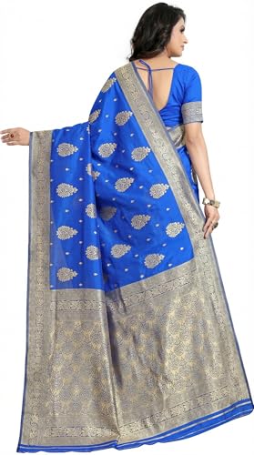 Image of C J Enterprise Women's Pure Kanjivaram Soft Silk Saree Banarasi Style Ladies Sadi With Blouse Piece for Wedding (Eagle-3-51)