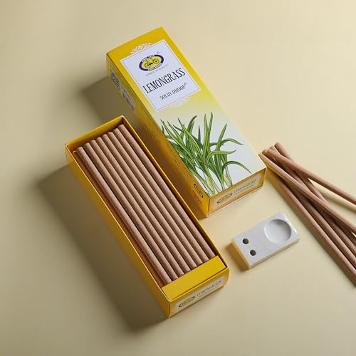 Image of Cycle Lemongrass Bambooless Solid Dhoop - Energizing Fragrance, Long-Lasting, Natural Ingredients (50 Sticks + Holder)