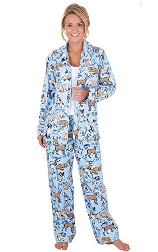 Pajamagram Flannel Pajamas Women Soft - Women's Flannel Pajamas, Blue, S, 4-6 #TOP6