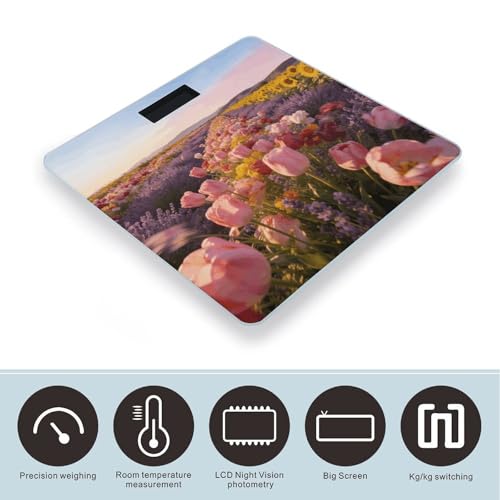 Báscula digital de baño con plataforma de vidrio templado miniatura 3