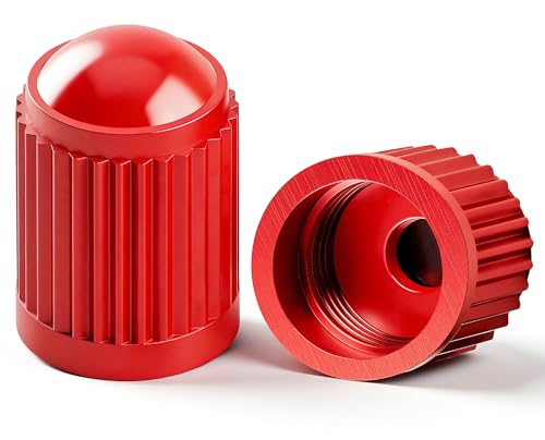 MEAJOO 15PCS Plastic Tire Valve Stem Caps Corrosion Resistant with O Rubber Ring Airtight Seal Heavy Duty Dustproof Tire Valve Stem Covers for Cars SUV Trucks Bikes Motorcycles Bicycles(Red)
