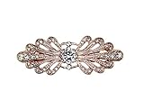 Faship Clip de pasador de pelo floral pequeño con diamantes de imitación