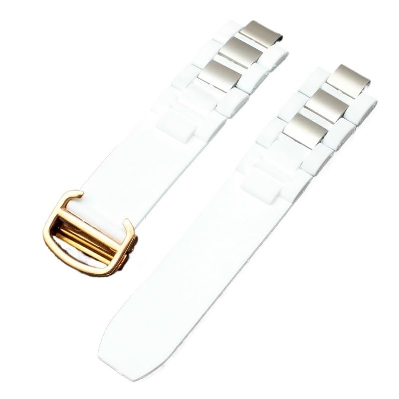 Bracelet montre silicone Cartier 21e siècle noir à bout convexe