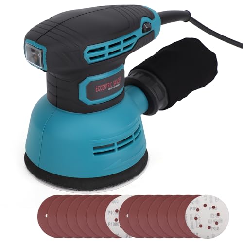 Pulidora Orbital, Pulidora Roto Electrica de 6 Velocidad con 16 discos de lijado, 5000-12000Rpm, Pulidor...
