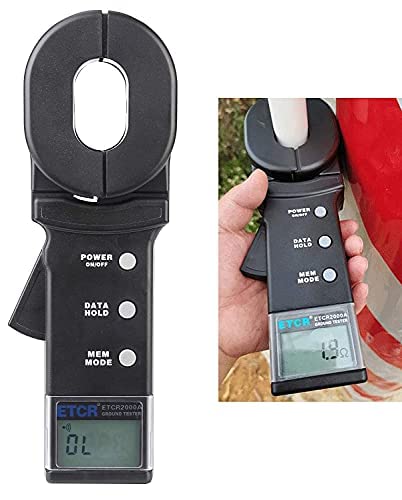 Earth Resistance Tester Ground Resistance Measurement with Clamp Opening Size 32mm Resistance Range 0.010Ω to 200Ω