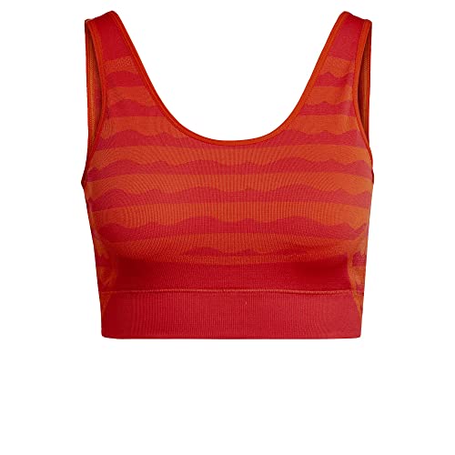 adidas Women's Marimekko Light Support Aeroknit Bra, Orange, M