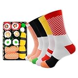 Reccisokz 5 Pares De Calcetines Divertidos Con Motivos De Sushi, Aspecto Gracioso, Regalos Para Hombres Y Mujeres, Calcetines De AlgodóN De Colores Vivos, Ideas De Regalos Japoneses