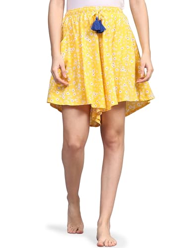 Image of B STORIES Women's Viscose Printed Lounge Culotte Shorts (Pack of 2)