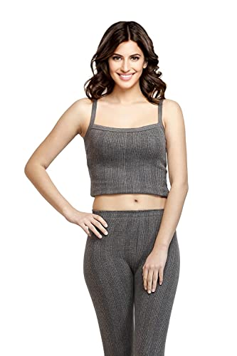 Image of Women's Cotton Thermal Spaghetti Top | Sleeveless Quilted Camisole Thermal