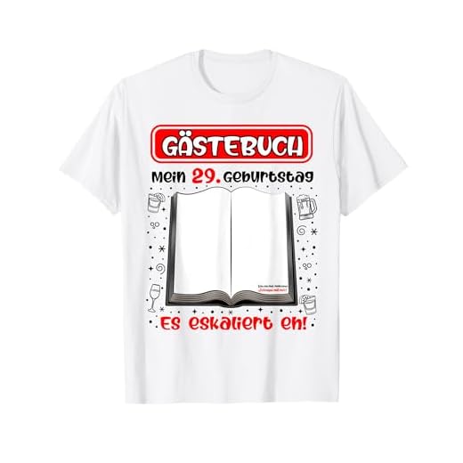 Mi 29 cumpleaños libro de visitas para firmar 29 años Camiseta