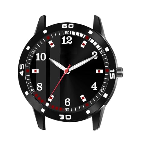 Image of Men's Premium Analog Watch with Roman Number Markers and Stainless Steel Chain Strap