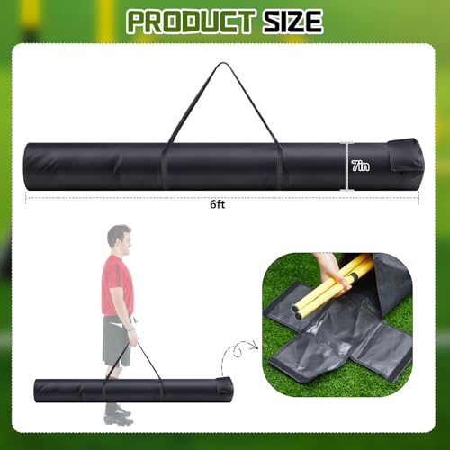 image for Dansydaisy Corner Flag Storage Bag for Coaching Stick Agility Poles Ba