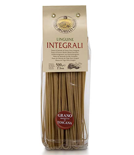 Morelli Pasta Whole Wheat Linguine Pasta - Imported Pasta from Italy - 500g