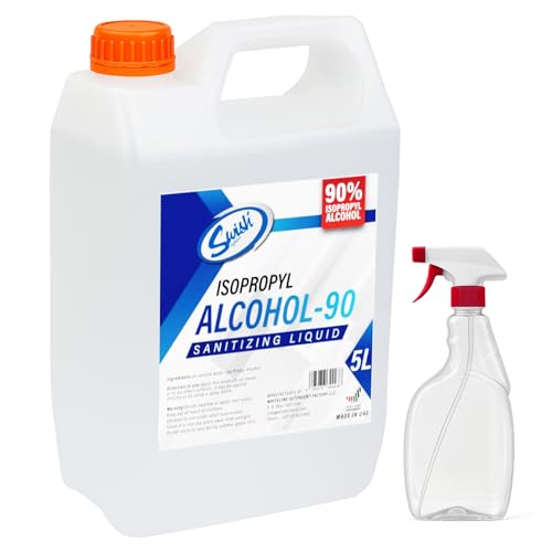 Swish Super Isopropyl Alcohol 90% Sanitizing Liquid 5 Liter + Empty Spray Bottle (IPA 90%)
