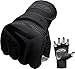 RDX MMA Gloves Noir, Maya Hide Leather, Ventilated Open D-Cut Palm, Padded Grappling Sparring Mitts, Cage Fighting Kickboxing Mixed Martial Arts Muay Thai Training, Punching Bag Pads Workout, Black