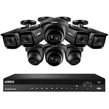 Lorex NC4K4FMV-1644BDB 16-Channel Smart 30 FPS 4K Lorex Nocturnal 4TB NVR System with 4X Listen-in Audio IP Dome Cameras LNE9242B & 4X Motorized Varifocal IP Bullet Cameras LNB9282B