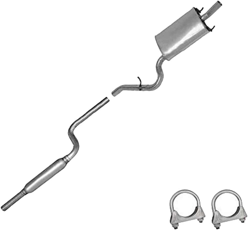 Northeastern Exhaust | Stainless Steel Resonator Pipe, Muffler Exhaust System Kit Compatible for Dodge Stratus 2006 2.4L | Free Clamps Included | Automotive Replacement Part | Sedan