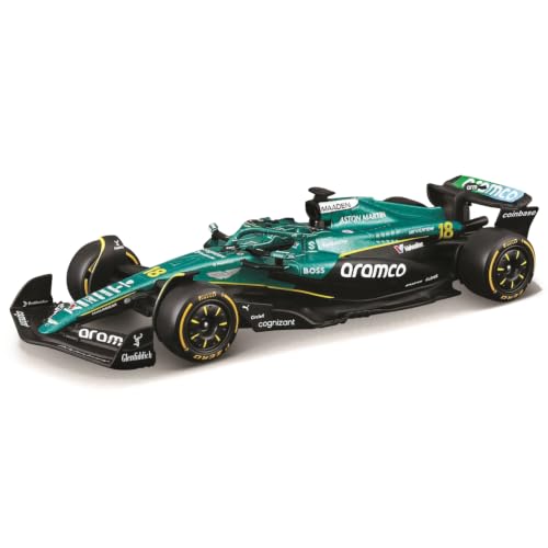 Bburago 1:43 Scale Aston Martin Aramco AMR25 Formula 1 Car 2025#18 Lance Stroll – Die‑Cast Model, F1 Collectible