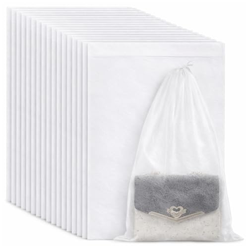 Styquenzer 20 Pcs Dust Bags for Handbags, Non-Woven Large Drawstring