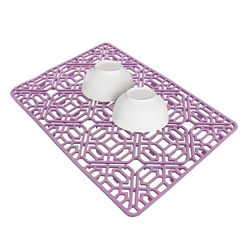 Alfombrilla para fregadero, alfombrilla para fregadero, para cocina, restaurantes y hoteles, 40 x 27 (morado)