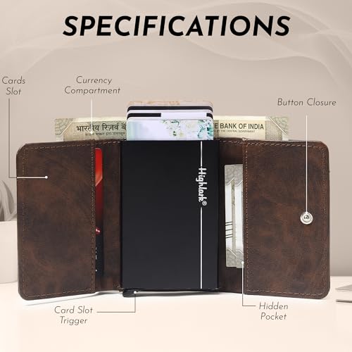 Highlark RFID Protected Leather Wallet Cardholder Brown - Image 3