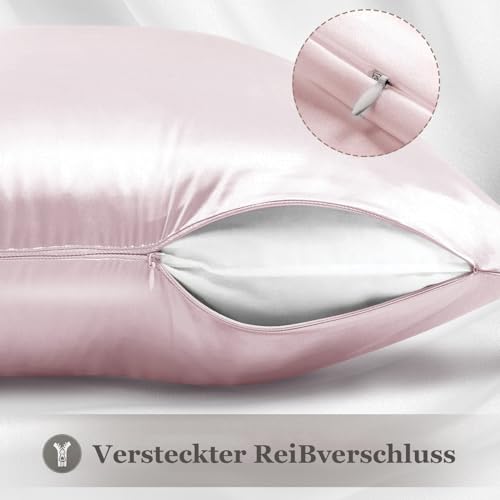 Adubor 100% Seidenkissenbezug 80x80cm für Haar und Haut mit Reißverschluss – Ansicht 4