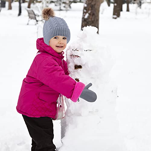 Hicdaw 6Pcs Toddler Winter Hats Baby Mittens Gloves Neck Warmer Baby Winter Hat Kids Winter Hat Gloves Scarf Set For Boy Girl #TOP5