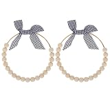 ABOOFAN Christmas Decorations 2pcs Wood Beads Wreath All Seasons Indoor/Outdoor Farmhouse Wreaths fo