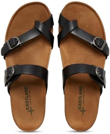 Eastland Women's TIOGO Sandal, Black, 6 | Image 4