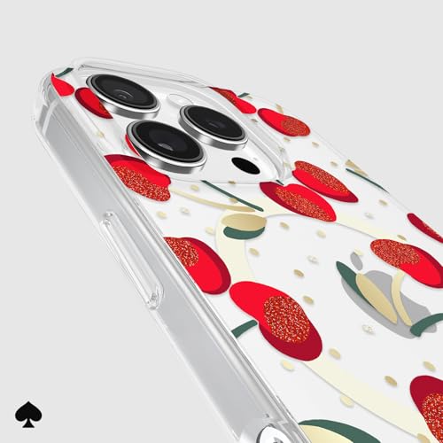 Image of kate spade new york iPhone 16 Pro Case - Cherry Dot Gems | Compatible with MagSafe - Lightweight Designer Case for iPhone 16 Pro with Anti-Scratch Coating and Cherry Dot Design