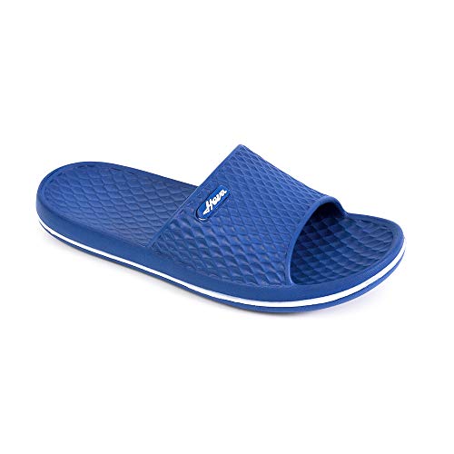 Image of FUNKYMONKEY Men's Shower Slides - Non Slip Quick Drying Sandals for Men - Lightweight Pool Beach Bathroom Slippers Indoor Outdoor