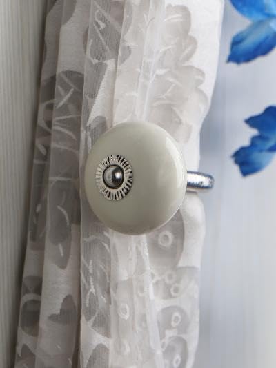 NEERJA Curtain Tie Backs Hook Decorative Wall Hook- White Design(Silver,2) (B0C9DG1WDW) Amazon Price History, Amazon Price Tracker