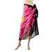 TopTie Swimwear Cover-up Sarong - Black with Big Floral Print